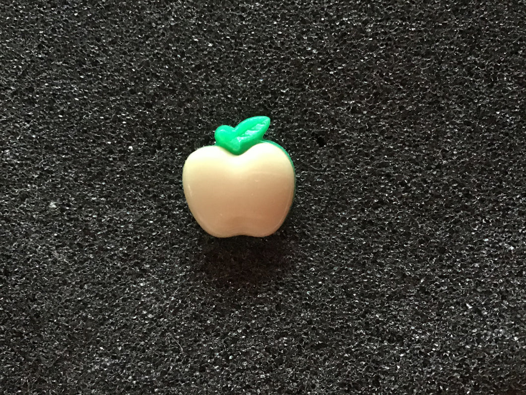 Large beige apple shank button